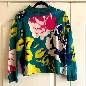 Anthropologie Floral Sweater